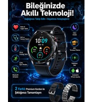 Çift Kordonlu Yüksek Çözünürlüklü Akıllı Saat Uyku İzleyici & Spor Modları