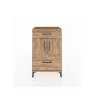 Hyperion Komodin Tek Raflı 2 Çekmeceli 2 Kapaklı 60x44x96 Çam-Çam