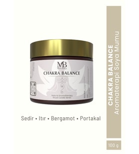 Chakra Balance Aromaterapi Soya Mumu - 100 g Doğal Uçucu Yağlar ile Dengeleyici Mum