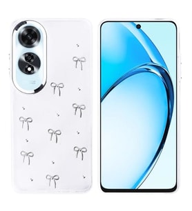 Coverzone Oppo A60 ile uyumlu K?l?f Airbag K�?eli 2mm Kamera �?k?nt? Korumal? Simli ?effaf Bask?l? Z-Kutup Kapak Fiyonk