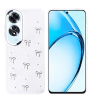 Coverzone Oppo A60 ile uyumlu K?l?f Airbag K�?eli 2mm Kamera �?k?nt? Korumal? Simli ?effaf Bask?l? Z-Kutup Kapak Fiyonk