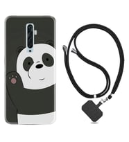 Oppo Reno 2Z 4 Lite 4 Pro 5 6 7 A31 Kılıf Boyun Askılı Silikon Hello Panda 1709