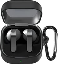 Samsung Galaxy Buds4 Pro/Buds 4 için Kulaklık Kılıfı Darbelere ve Çizilmeye Karşı Kasa Koruyucu Buds4 Kılıfı Tam Koruma Sağlayan Kalın Yapılı Taşıma Askılı Buds 4 Pro Koruma (Siyah)
