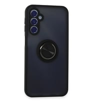 Northcity Samsung Galaxy M34 5G Uyumlu Kılıf Montreal Yüzüklü Silikon Kapak - Siyah