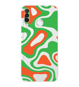 PrintiFy Huawei P30 Lite Uyumlu Kamera Korumalı Renkli Desen Tasarımlı Şeffaf Silikon Kılıf
