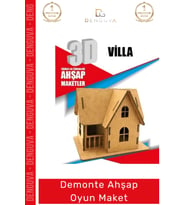 #Oyuncak Naturel Lazer Kesim 3mm MDF Boyanabilir Eğitici Eğlenceli 3D Puzzle Demonte Ahşap Oyun Make