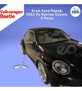 Vw Beetle Krom Ayna Kapağı 2 Parça 2011 Ve Sonrası P.Çelik (Gümüş)