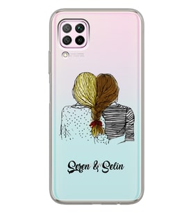 Huawei Örgü Saçlar Tasarımlı Şeffaf Telefon Kılıfı
