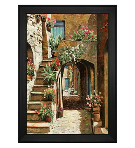Manzara Temalı Kanvas Tablo 50 x 70 cm Siyah Çerçeve