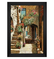 Manzara Temalı Kanvas Tablo 50 x 70 cm Siyah Çerçeve