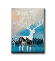 Geyikli Modern Canvas Tablo MİND427