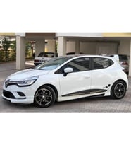 Renault Clio 4 Custom Yan Marşpiyel Seti Mat Siyah Plastik 2 Adet 2012-2019