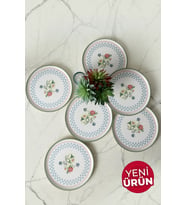 Keramika Rose Line Nordic Pasta Tabağı 22 Cm 6 Adet 22911
