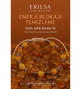 Sertifikalı Enerji Blokajı Temizleme Bilekliği – Yeşil Akik - Terahertz (6 mm) (Çok Renkli)