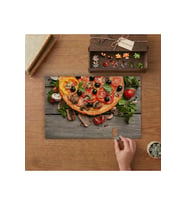 Sebzeli Pizza - Lezzetli Yiyecekler Tasarımı 240 parça Ahşap Puzzle Ahşap Kutuda MP02515