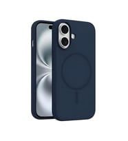 Coverzone ?phone Air ile Uyumlu Kadife ?� Y�zeyli Premium Silikon K?l?f MagSafe ile Uyumlu Kablosuz ?arj Destekli Darbe Emici Yumu?ak Dokulu Koruma Tasar?ml? Telefon K?l?f? Lacivert