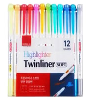 Dong A Twinliner Çift Taraflı 12li Fosforlu Kalem Seti