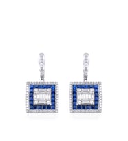 3.20 Karat Safir Pırlanta Küpe