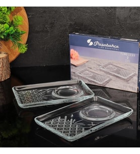 Paşabahçe 54851 182x120mm Timeless 2Li Çay Tabağı