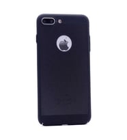 İphone 7 Plus / İphone 8 Plus Silikon Delikli Rubber Kılıf (Siyah)