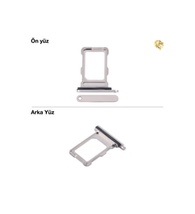 iPhone 16 Pro Max Sim İç Yuvası Tepsisi Aparatı Çekmecesi Kart Yuvası Tray Tekli (Titanyum)
