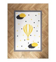 MEKTA HOME BEBEK VE ÇOCUK ODASI Uçan Balon Desenli Halı