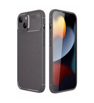 iPhone 14 Kılıf Auto Focus Karbon Kapak - Gri