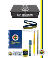 Fenerbahçe Orijinal Lisanslı Kalem Bileklik Bloknot Kalemtraş Silgi Hediyelik Set (Lacivert)