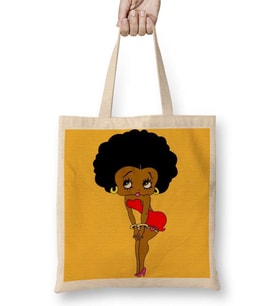 Betty Boop Negra Bez Çanta Uzun Saplı