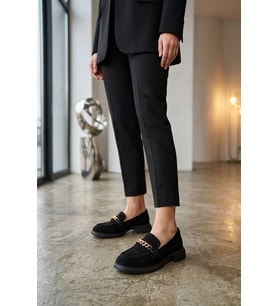 Elit PM208 K4031 Kadın Hakiki Deri Casual Ayakkabı Siyah
