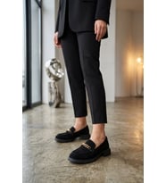 Elit PM208 K4031 Kadın Hakiki Deri Casual Ayakkabı Siyah