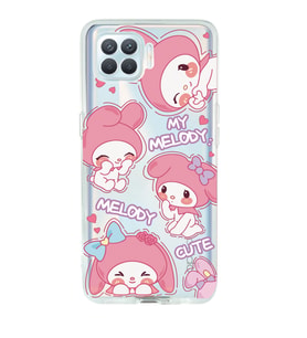 Oppo Reno 4 Lite Uyumlu Melody Kuromi Desenli Şeffaf Telefon Kılıfı
