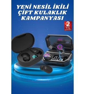 Çift Kulaklık Kampanyası Dokunmatik Kontrol Kulak İçi Yüksek Ses Kaliteli Mikrofonlu