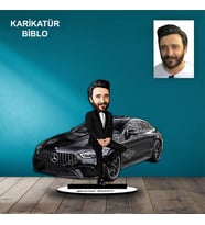 KİŞİYE ÖZEL ERKEK ARABA TASARIMLI KARİKATÜR BİBLO B63