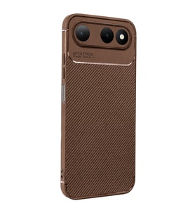 Northcity Tecno Spark 50 5G Auto Focus Karbon Kapak - Kahverengi
