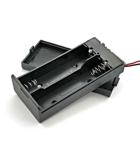 18650 2li Pil Kutusu On/Off Anahtar 15cm Kablolu 2 Adet Seri Lion DC 7.4V Kapaklı Batarya Yuvası