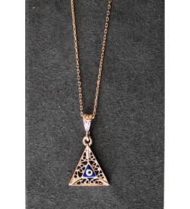 Bella Gloria Nazarlı Rose Gümüş Kolye (TGK0326)