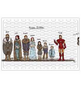 Game Of Thrones House Stark And Tony Stark Puzzle