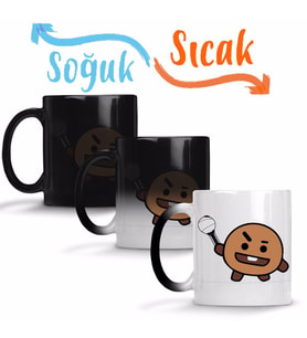 BT21 Shooky Bts Sihirli Kupa Bardak Porselen