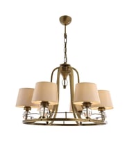 AVONNI AV-1597-6ES Eskitme Kaplama Modern Avize E27 Metal Cam Kumaş 65cm