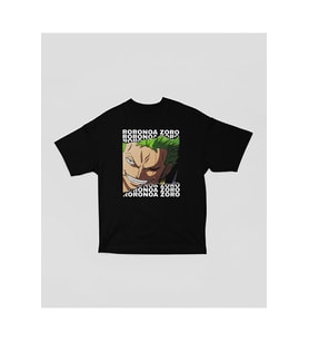 Tasarım Roronoa Zoro One Piece Baskılı Unisex Oversize Anime Dizi Karakter Tişört