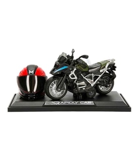 BMW Motosiklet Kask Figürlü 1:14 Ölçek Yeşil