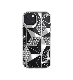 Apple iPhone 13 Kılıf Çift IMD Baskılı Lisanslı Switcheasy Artist Asanoha Kapak