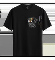Basketball Sketch %100 Pamuklu Kadın Siyah Tişört - Premium Quality (Siyah - Beyaz)