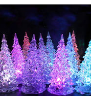 IŞIKLI YILBAŞI AĞACI VIP RENKLİ LED IŞIKLI ÇAM AĞACI 13 CM IŞIKLI ÇAM AĞACI RGB PINE TREE LED LIGHT