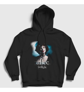 Presmono Unisex Siyah Alice Vampire Twilight Kapüşonlu Sweatshirt 310073tt