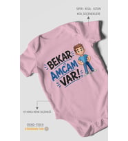 Bekar Amcam Var! Kısa Kollu Bebek Body %100 Pamuk
