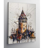 Kanvas Tablo İstanbul Galata Kulesi
