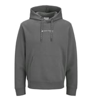 Jack & Jones JJSKI Kapüşonlu Sweatshirt – Erkek Logo Hoodie AW25 (Antrasit)