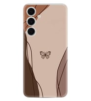 Samsung Galaxy S24 FE Kılıf Boutique Baskılı Resimli Kahve Kelebek Pcode -038